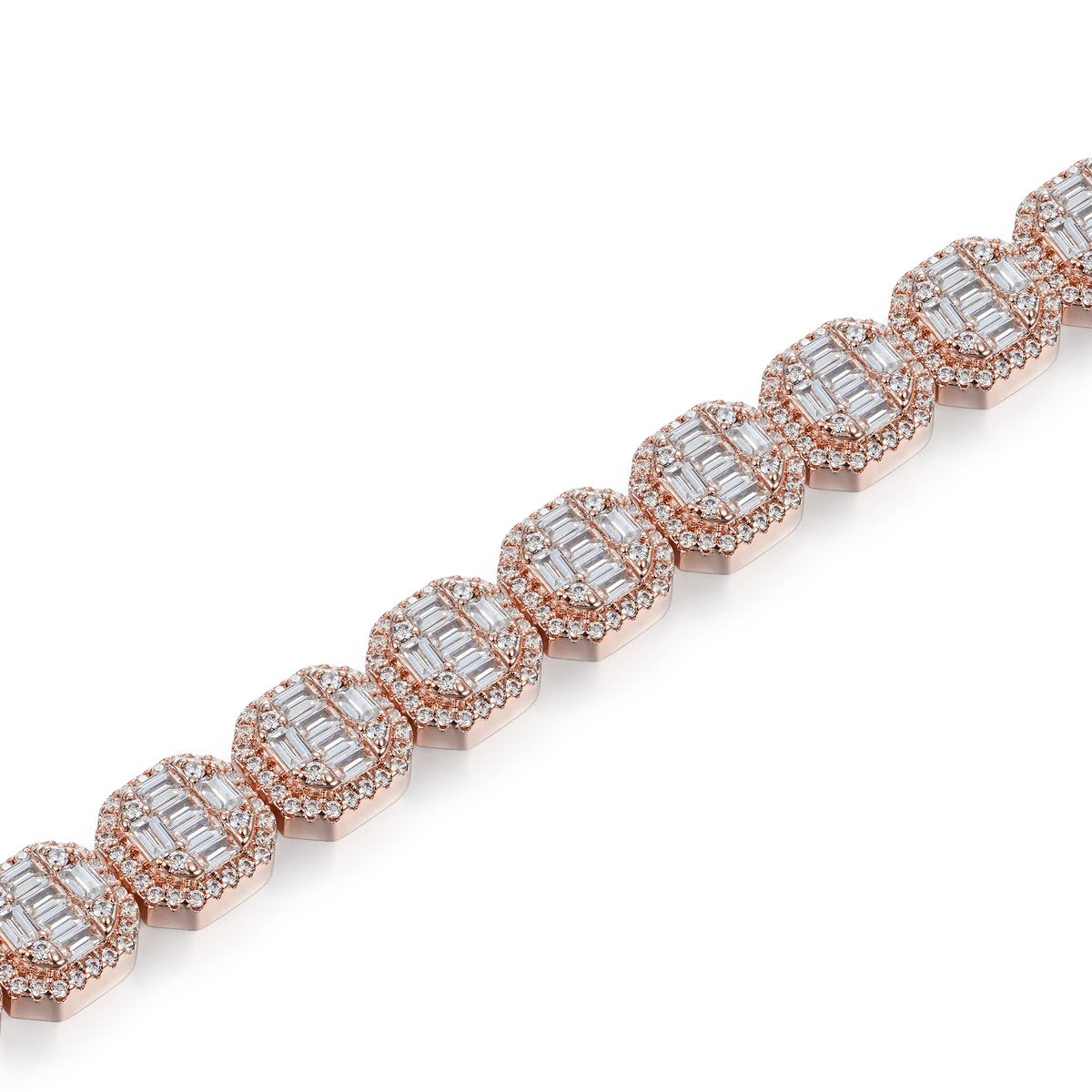 Cluster baguette Bracelet 7mm
