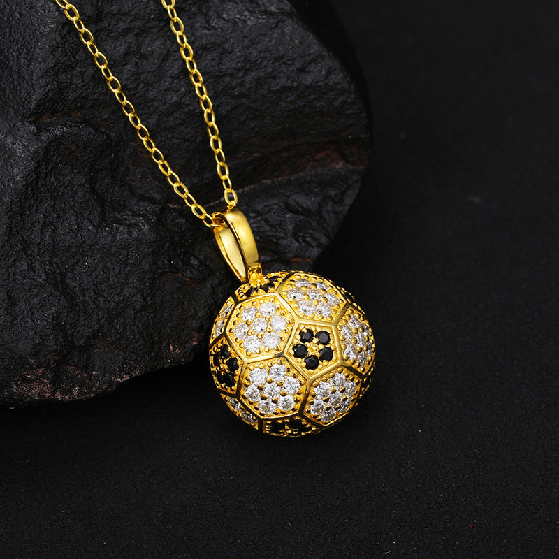 Soccer ball pendant 10k solid gold