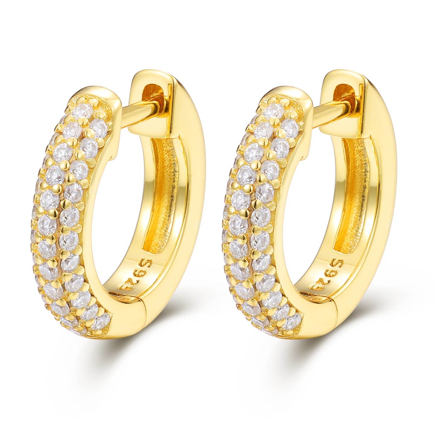 3 Row hoop earrings