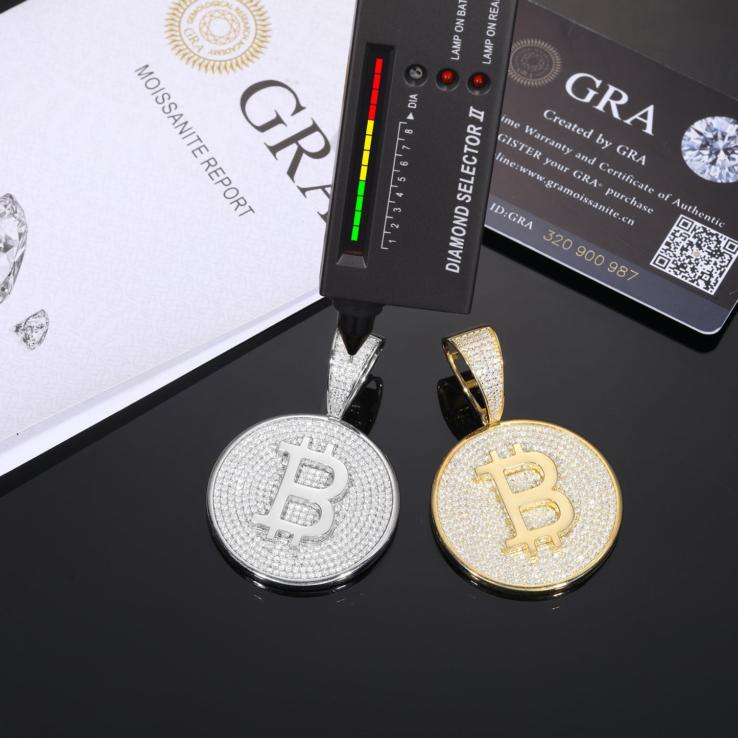Bitcoin Pendant 10k Solid Gold