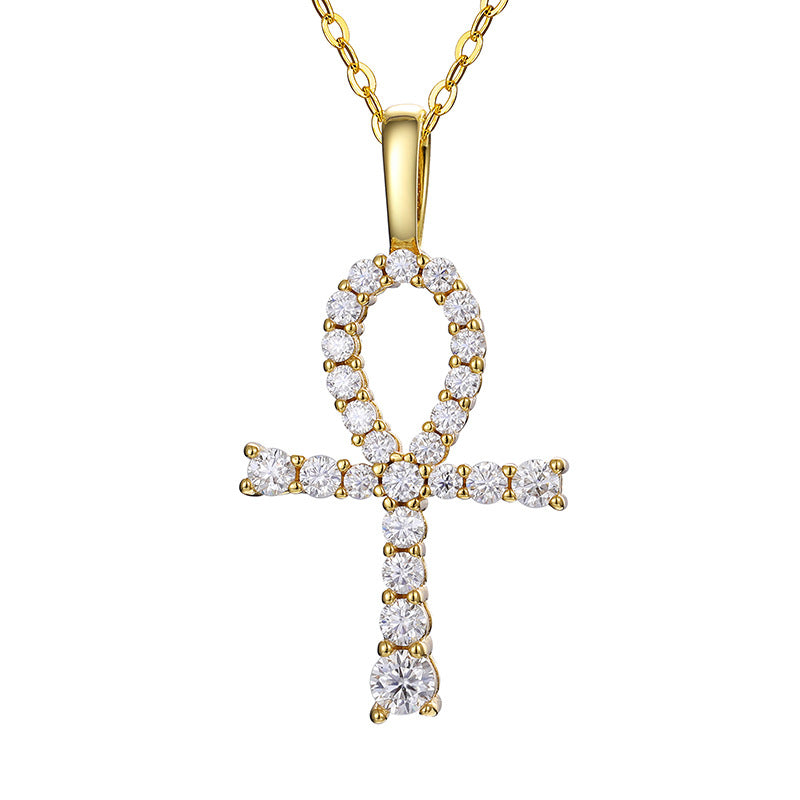 Gradual Ankh tennis pendant