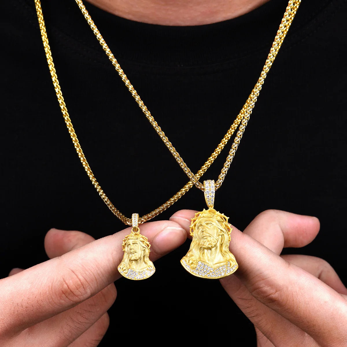Matte Gold Jesus piece