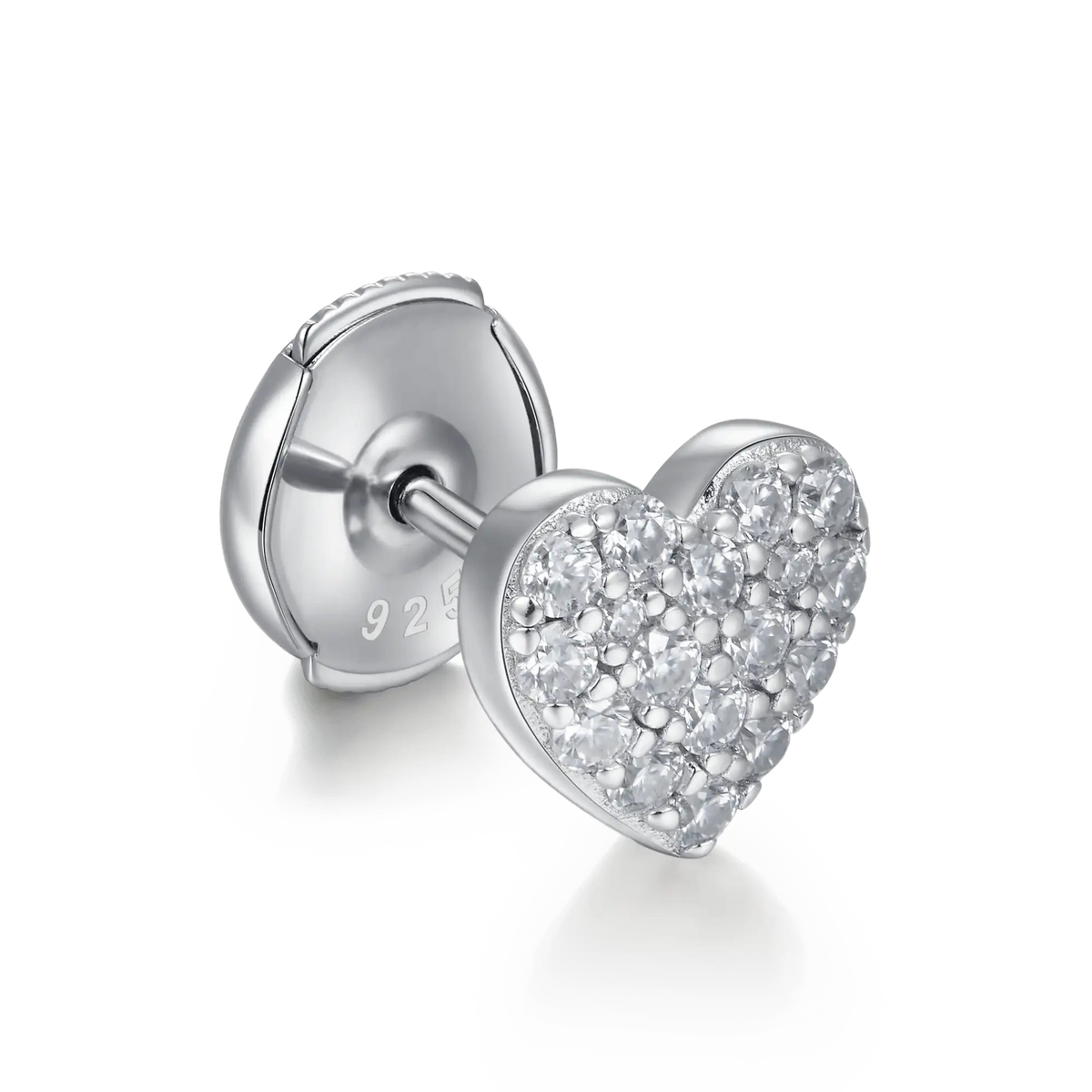 Round cut heart Earrings