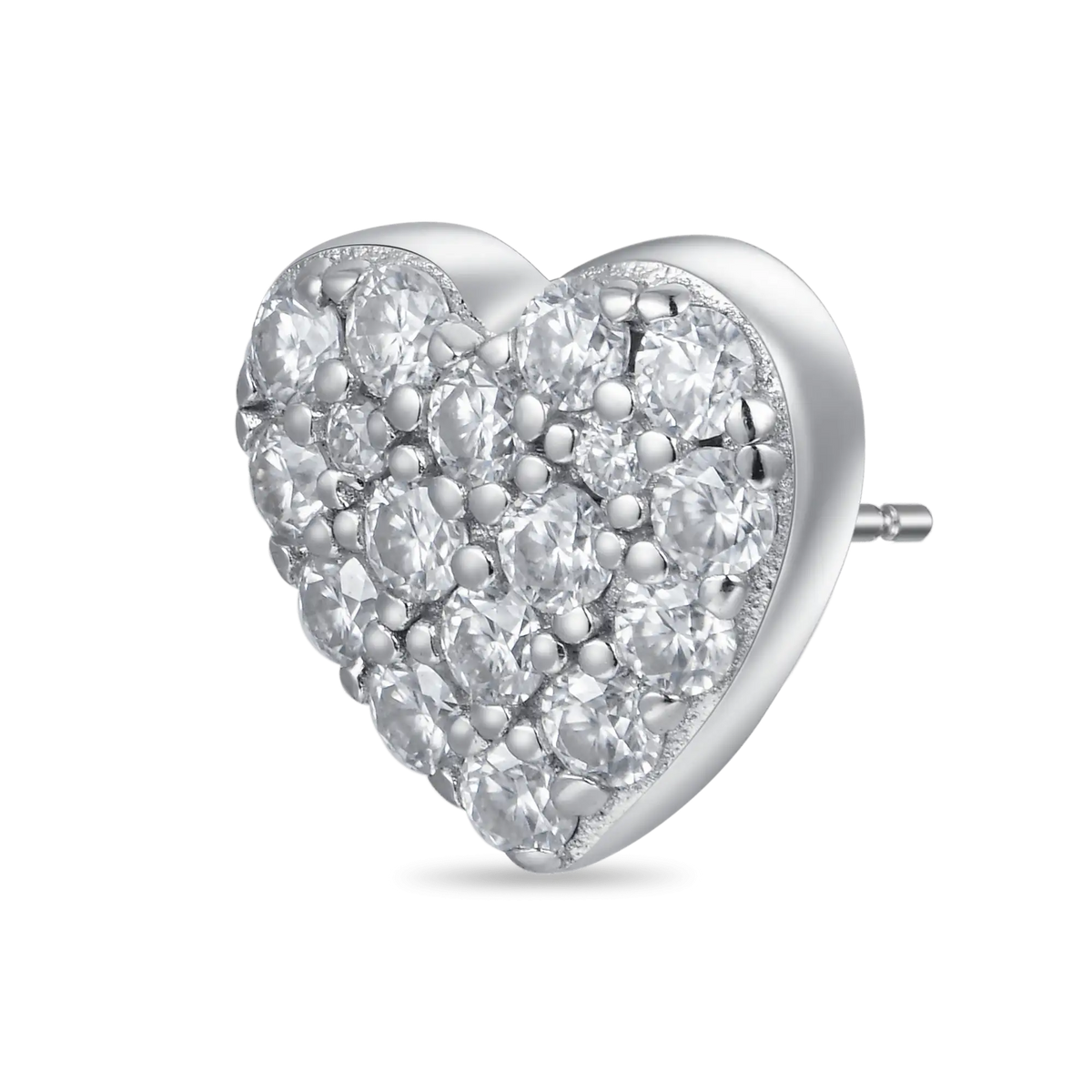 Round cut heart Earrings