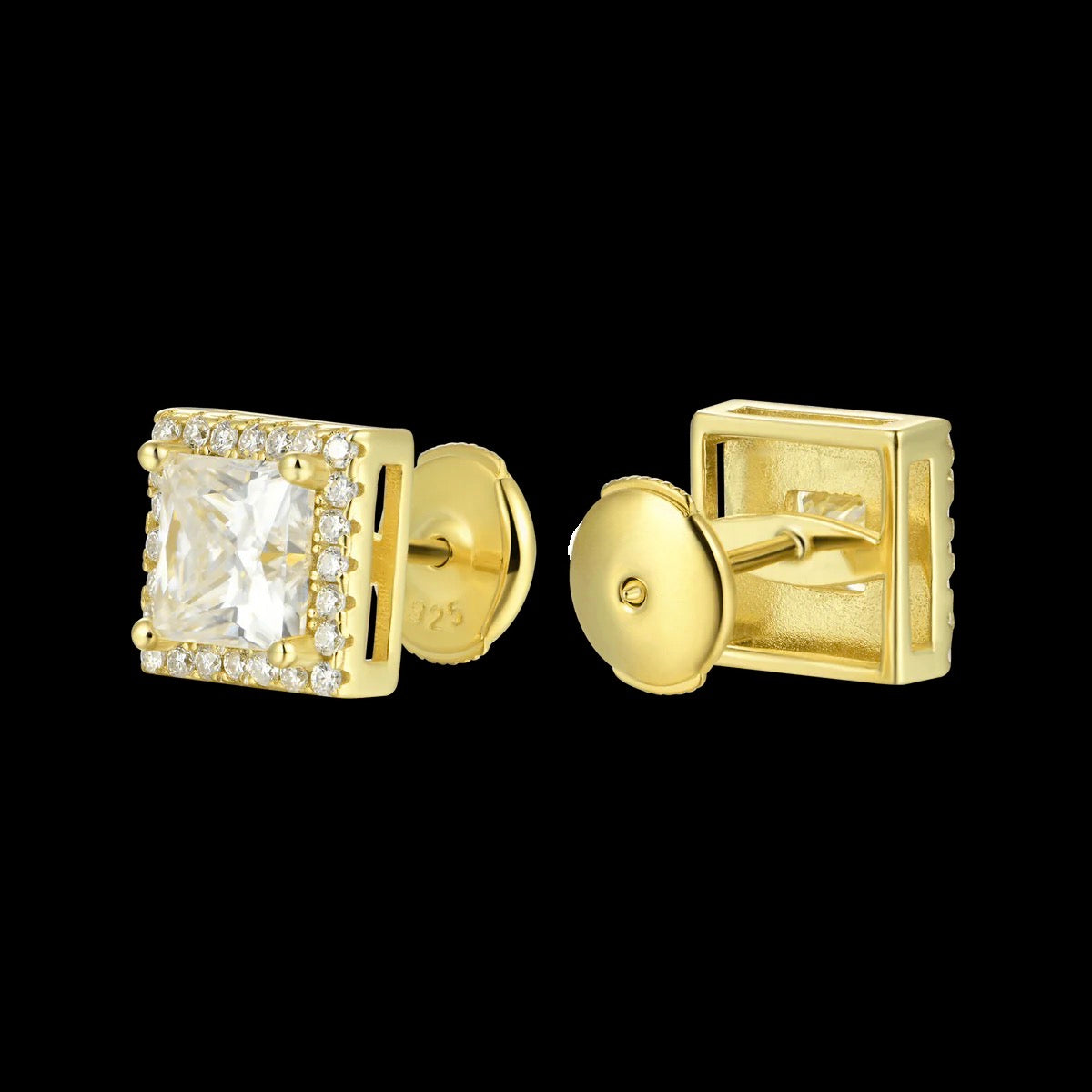 Princess Cut Stud earrings
