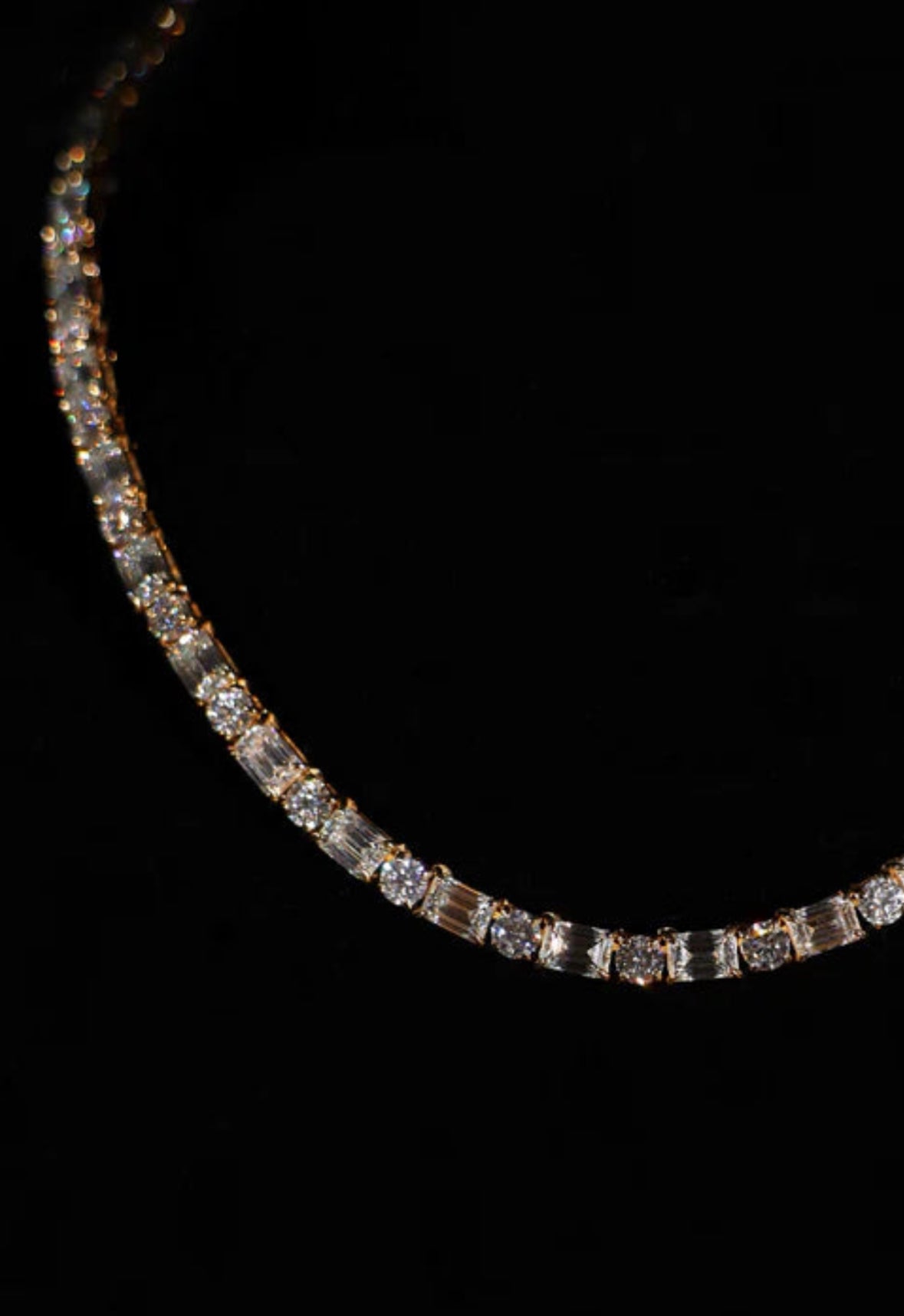 Round and Emerald Cut Tennis chain