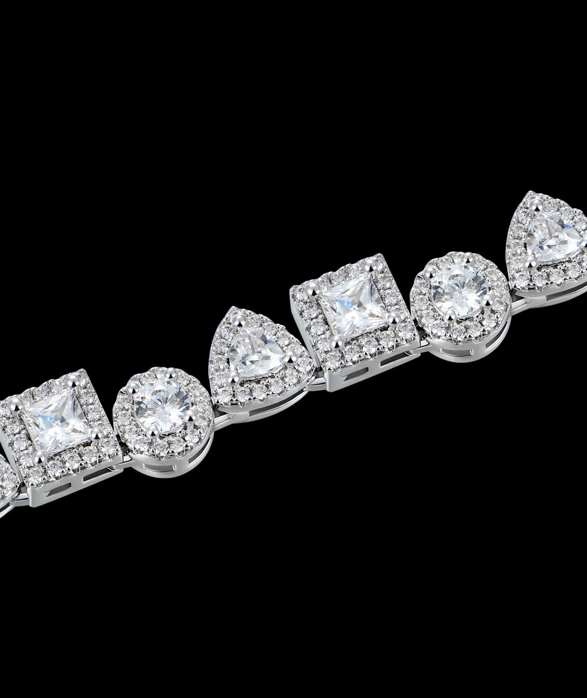 Mixed clustered Tennis Bracelet