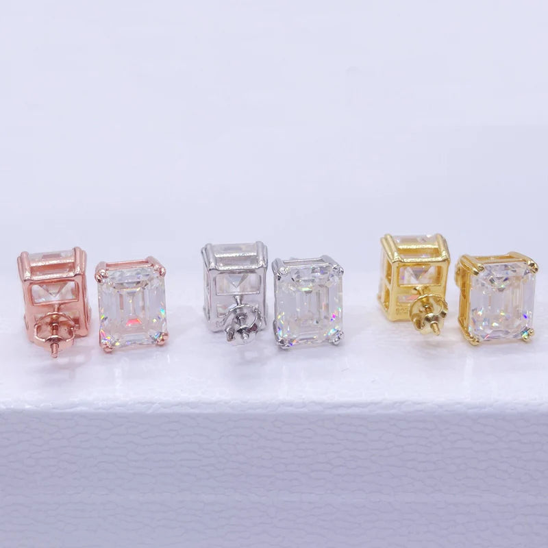 Radiant Cut earrings 4-9mm