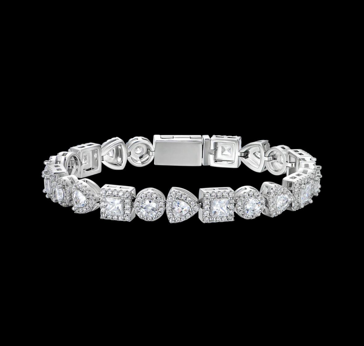 Mixed clustered Tennis Bracelet