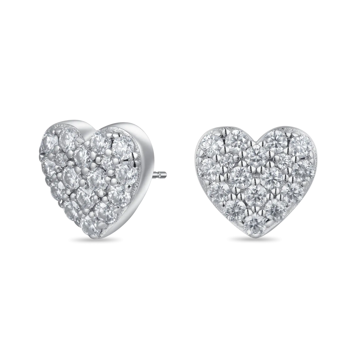 Round cut heart Earrings