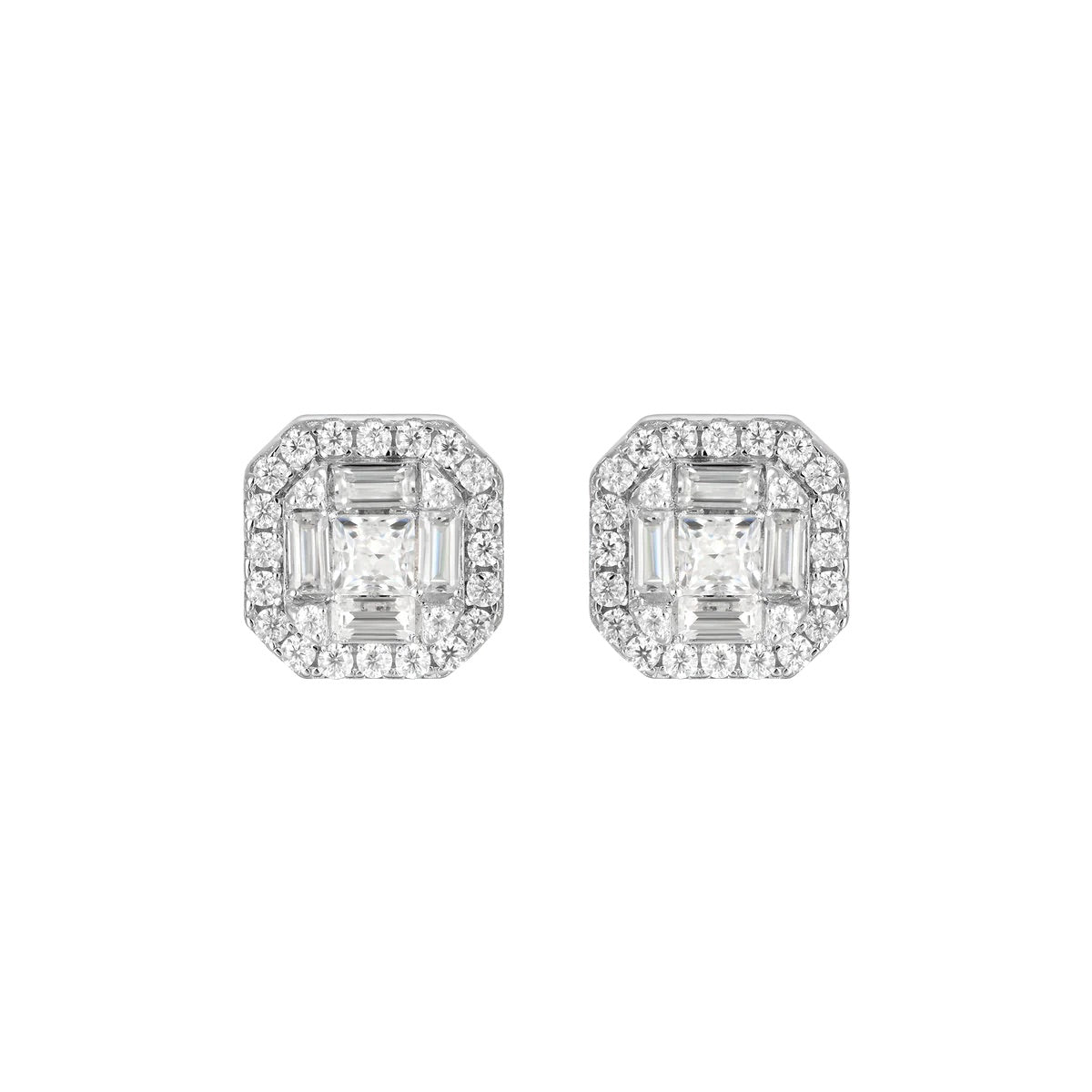 Halo stud Earrings 8.5mm