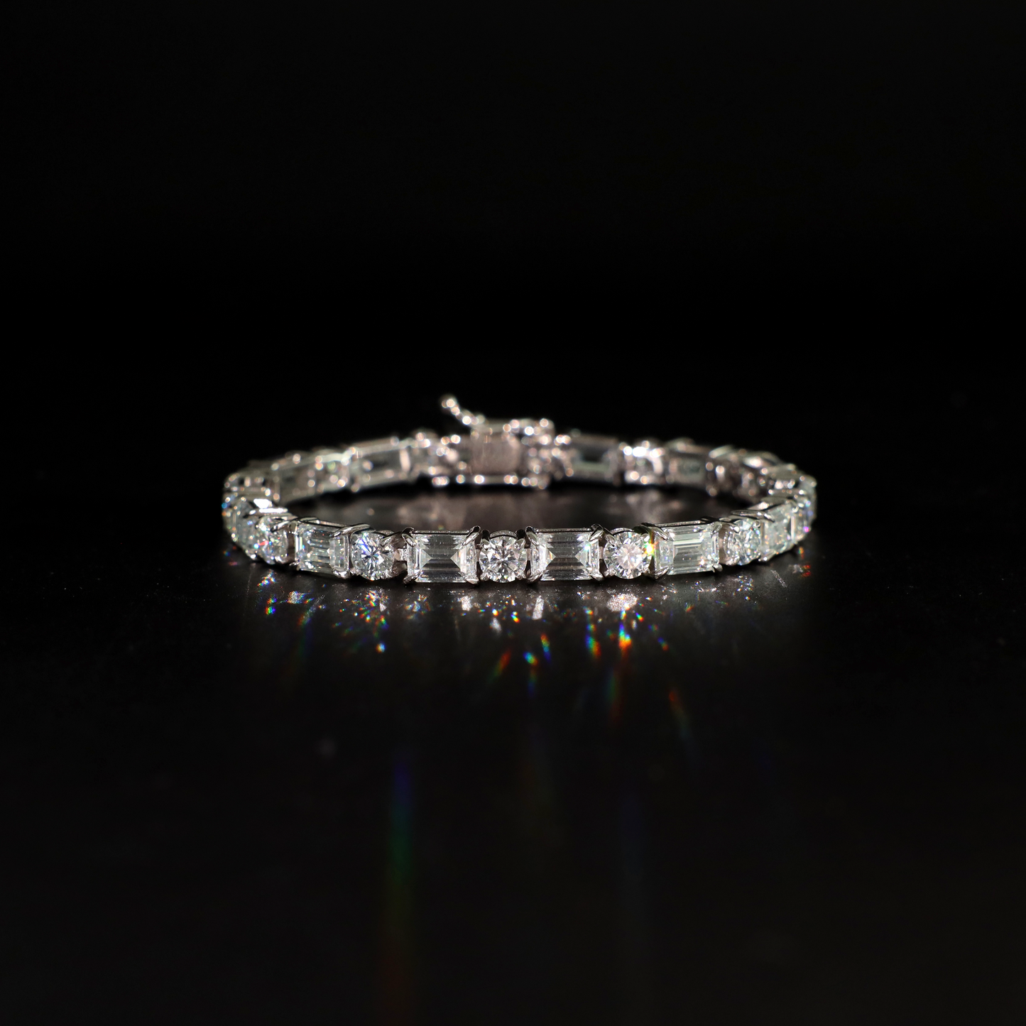 Round and Emerald cut 5mm Bracelet