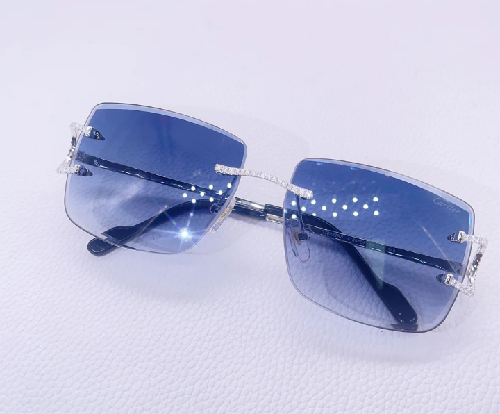 10k Carti Glasses Blue Lens