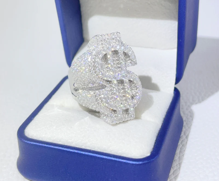 Flooded Dollar sign ring