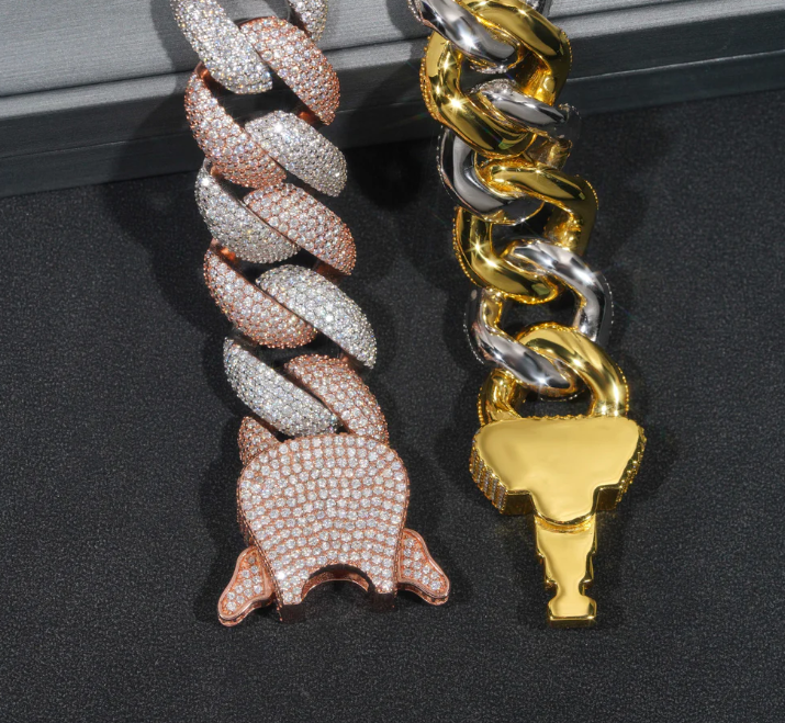 2 Tone 23mm Flower setting Bracelet