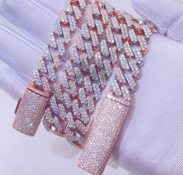 13mm 2 Tone Cuban link Bracelet