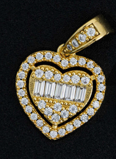 Round and Baugette pendant