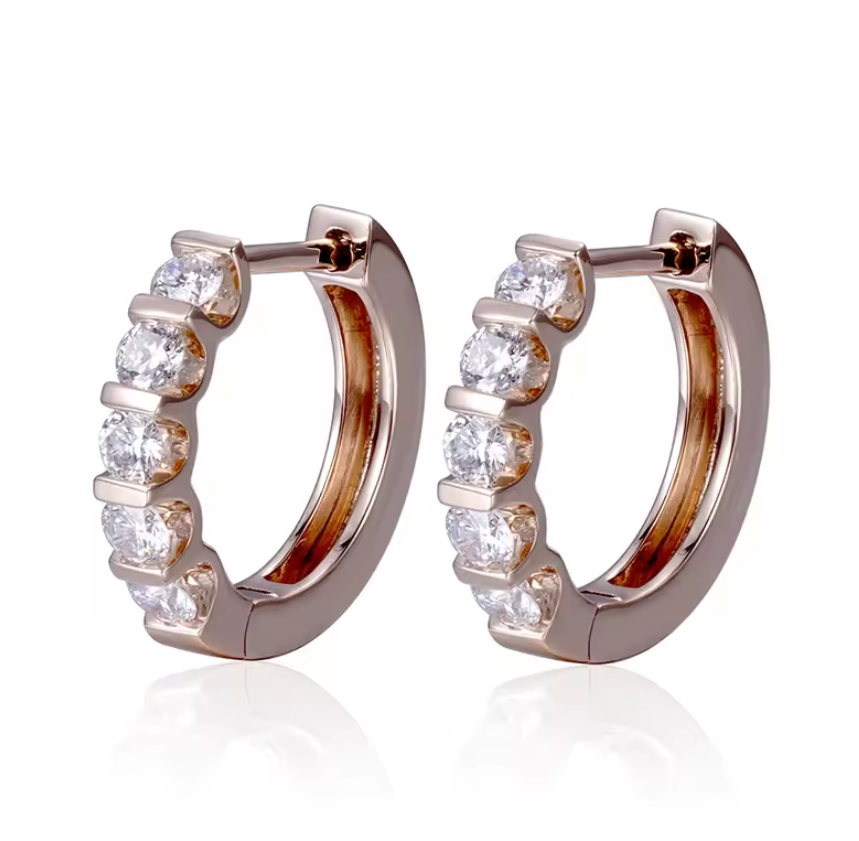 Diamond hoop earrings