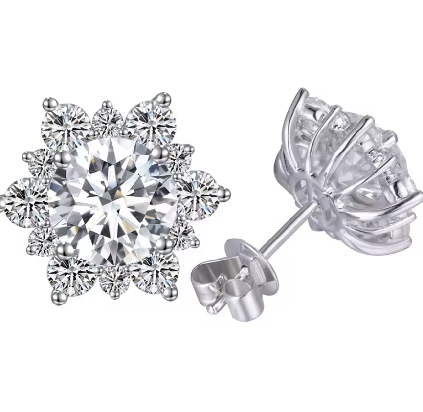 Snow flake Diamond earrings