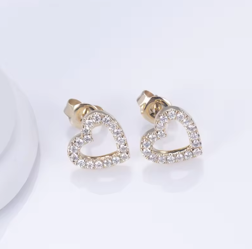 Heart shape Diamond Earrings