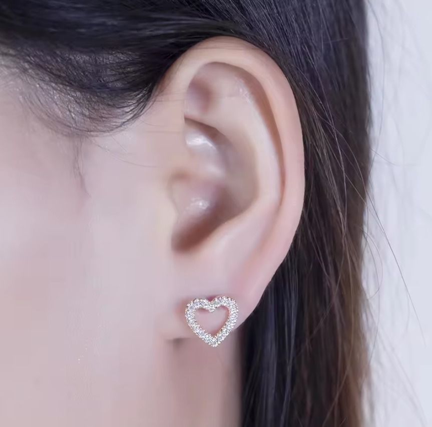 Heart shape Diamond Earrings