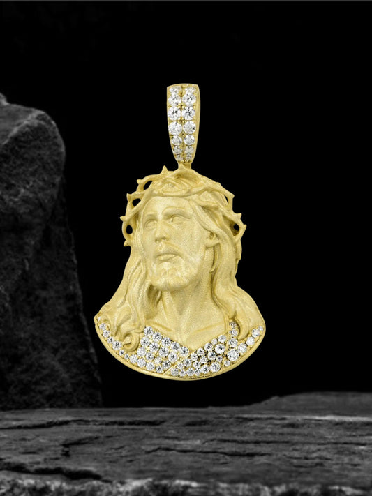 Matte Gold Jesus piece
