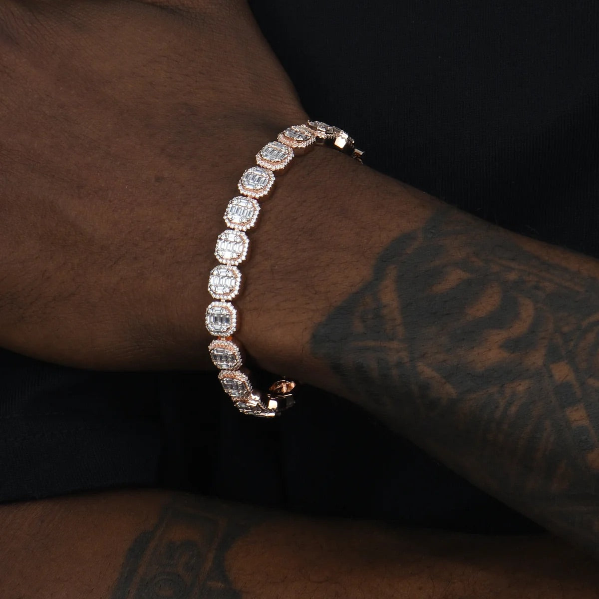 Cluster baguette Bracelet 7mm