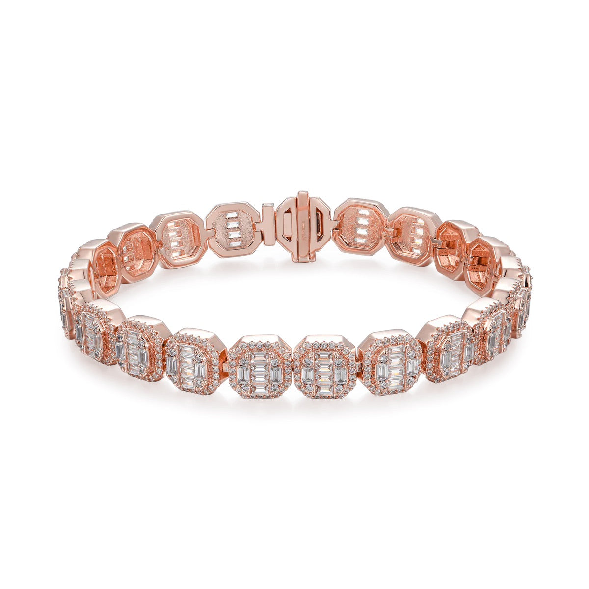 Cluster baguette Bracelet 7mm