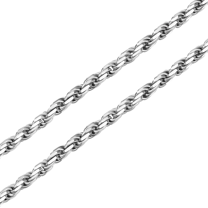 2.8mm Silver Rope chain 18-24in