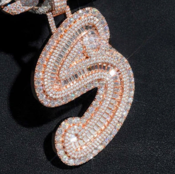 Custom Letter Pendant with Butterfly Chain