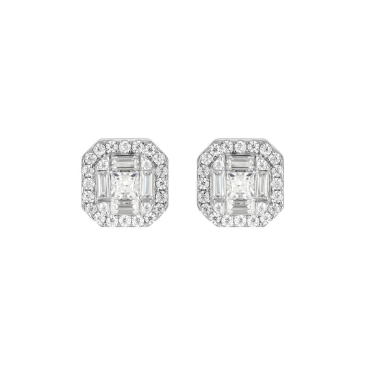 Halo stud Earrings 8.5mm