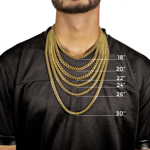 10-14mm Gold over silver Cuban link