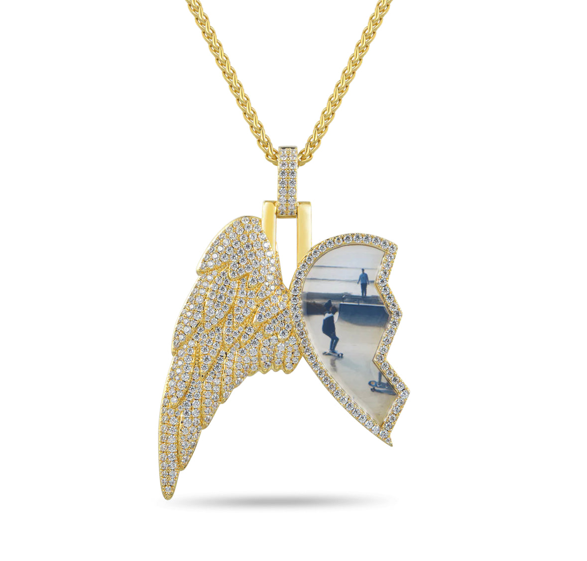 Custom Split Heart memorial Pendant ( For 2 )