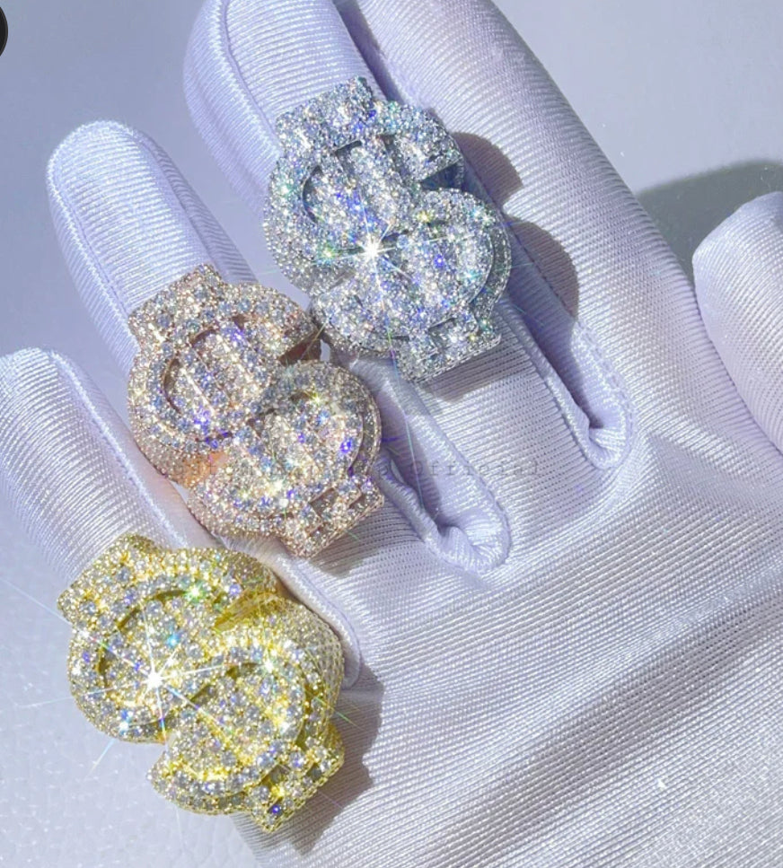 Flooded Dollar sign ring
