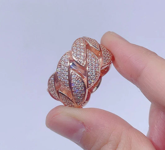 Cuban Link Ring Pave setting