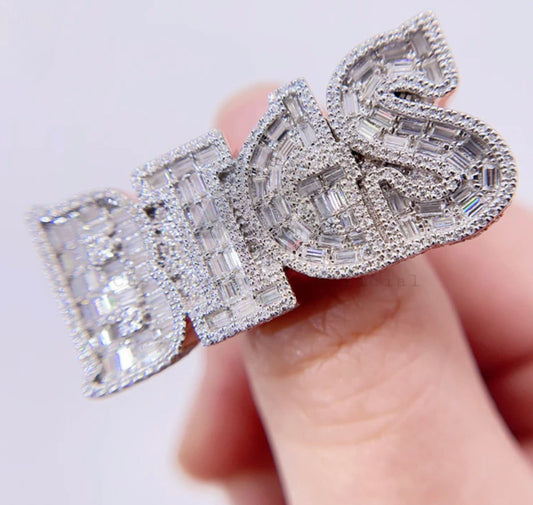 Custom Name baguette Ring