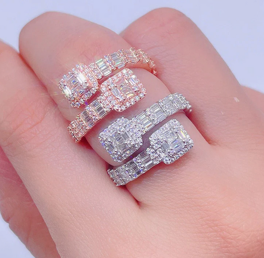Baguette Cluster ring