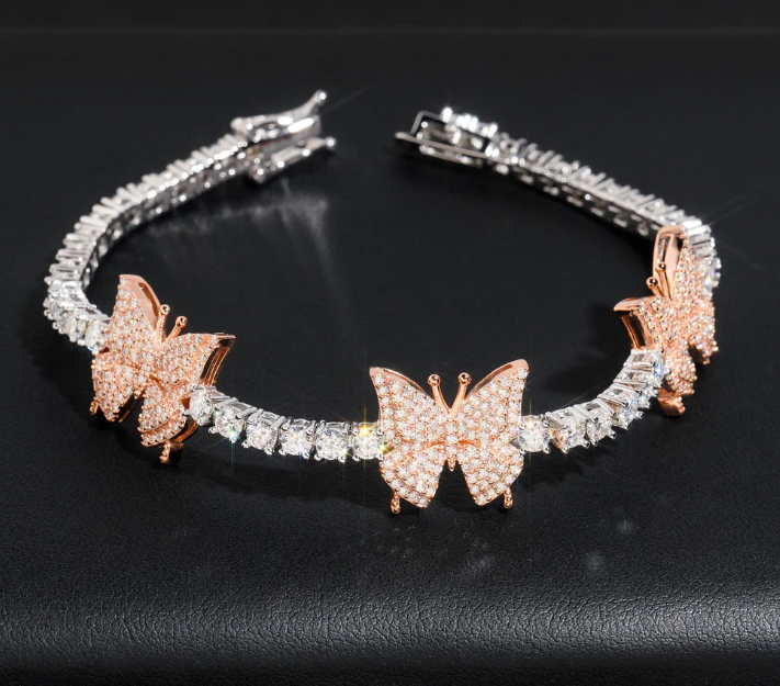 3mm Butterfly or Heart Tennis Bracelet