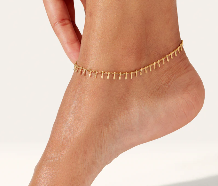 Egyptian tear drop anklet