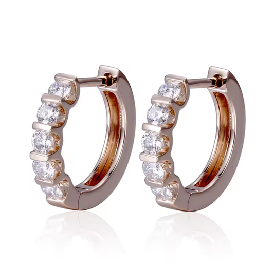 Diamond hoop earrings