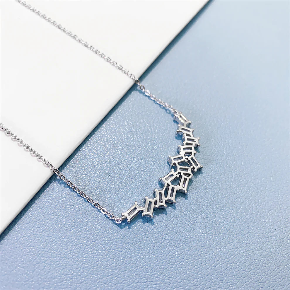 Mixed Baguette necklace ( Adjustable Lengths )