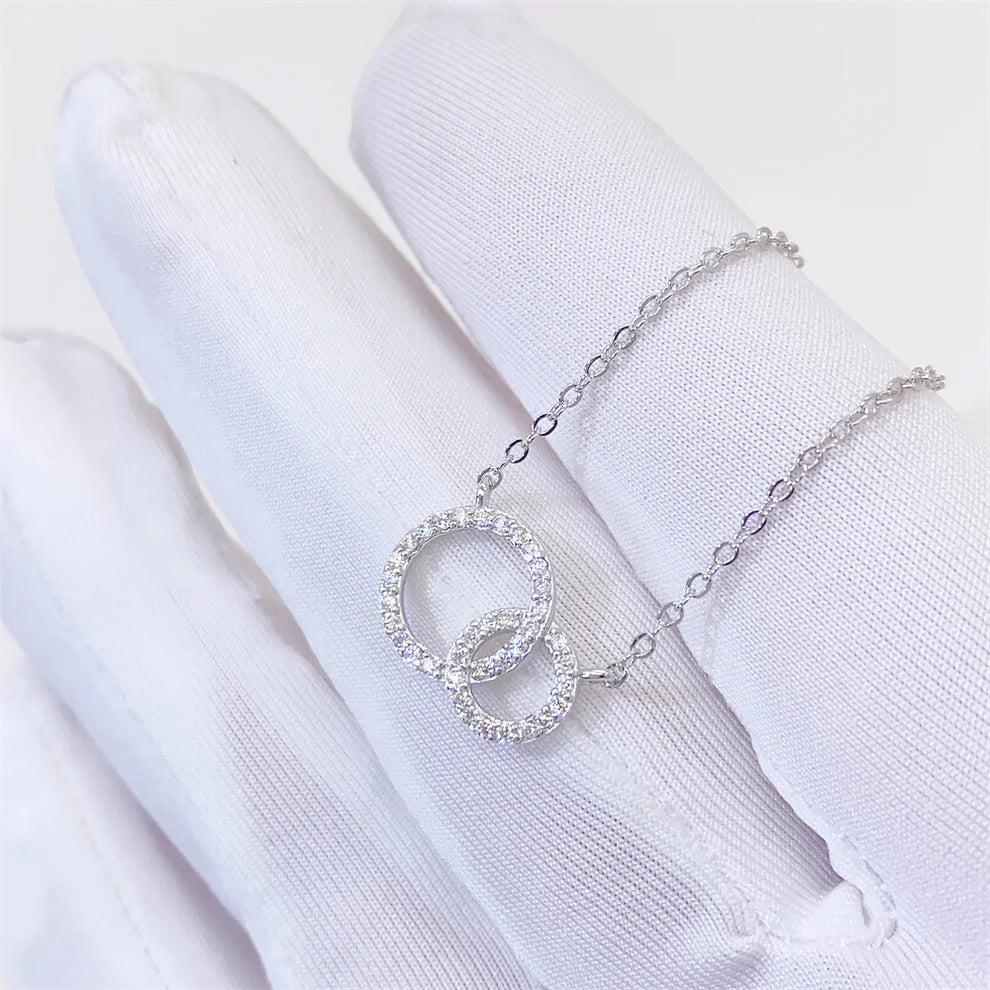 Double Circle unity pendant and necklace