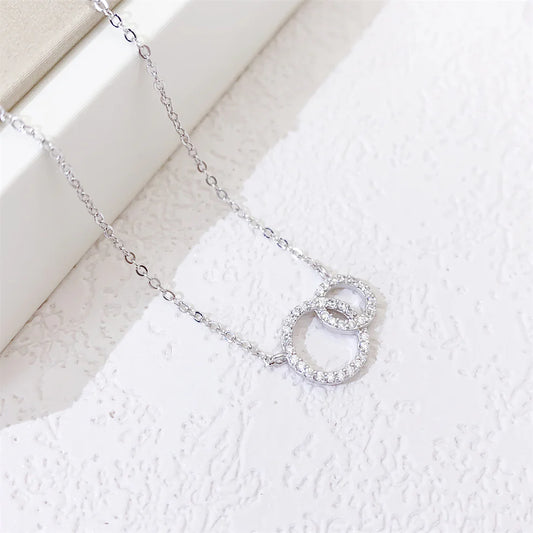 Double Circle unity pendant and necklace