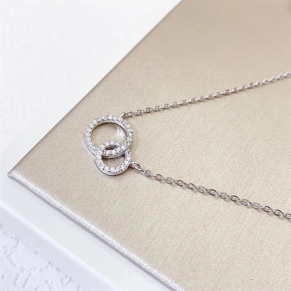 Double Circle unity pendant and necklace